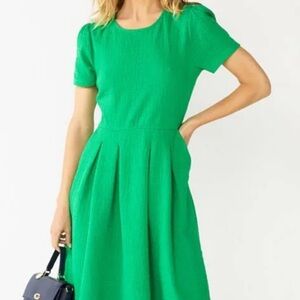 Draper James Vibrant Green Midi Dress